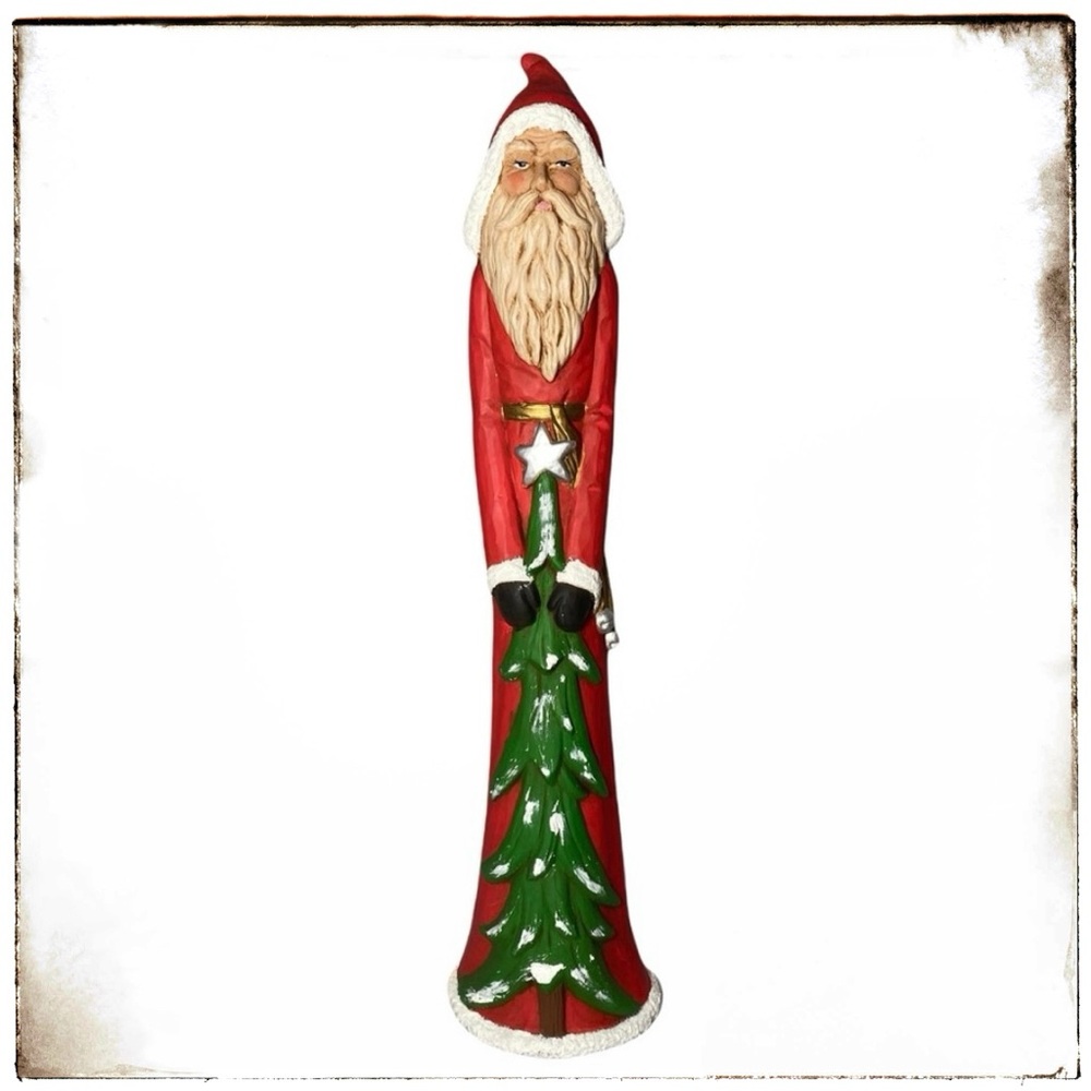 🎄 Scioto Mold Figure Santa w/ Christmas Tree 1992 Ceramic